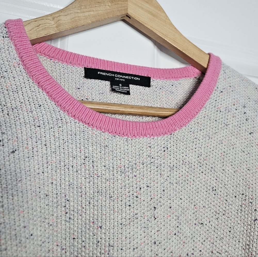 French Connection Mozart Confetti Waffle Knit Crewneck Sweater S - Picture 4 of 6